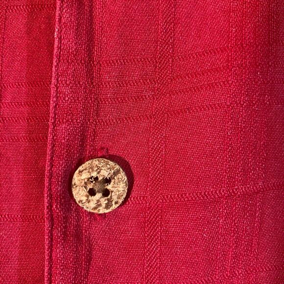 Paradise Coves Shirt Men's Sz XL Red 100% Washable Silk Resort Wear Vacation - Picture 6 of 7